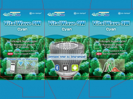 Projecteur VitalWave 9 W Cyan- Eco-lamps&reg;